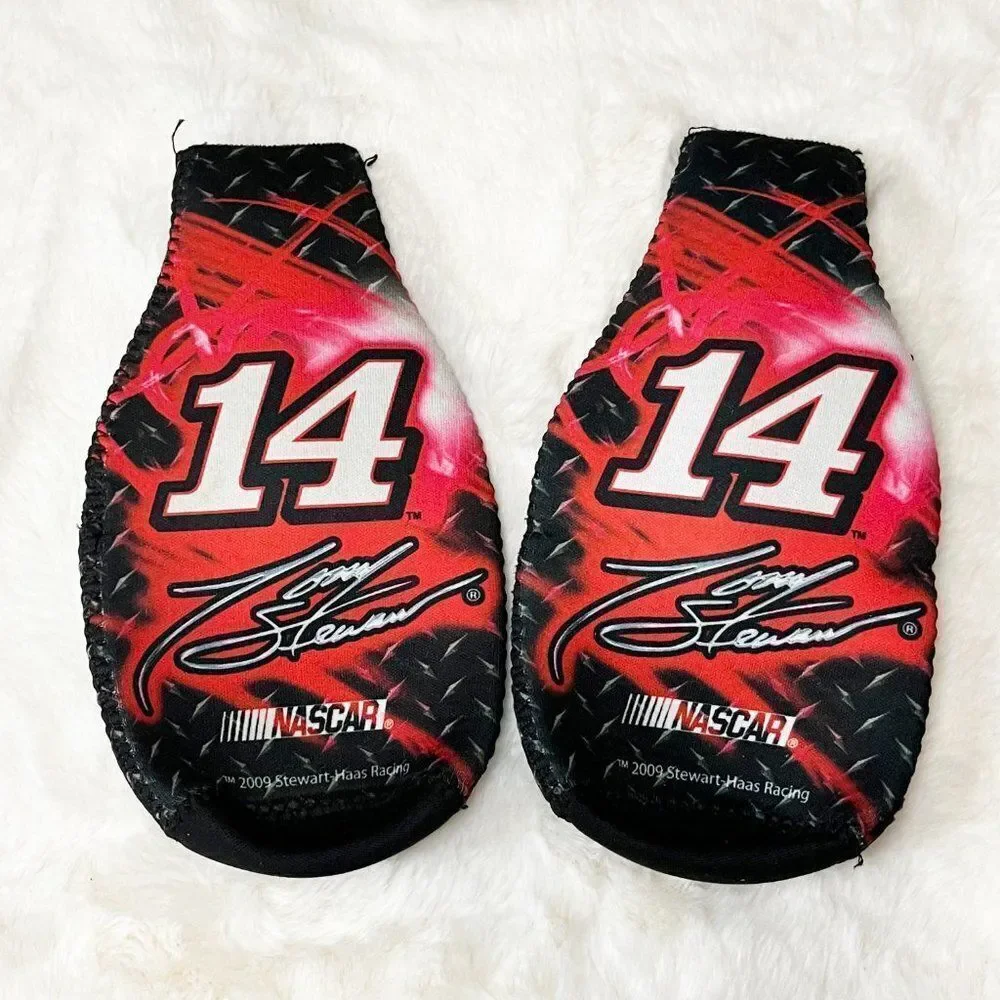 🔮 5/$25 Set of 2 NASCAR Tony Stewart‎ Zip Up Bottle Koozies